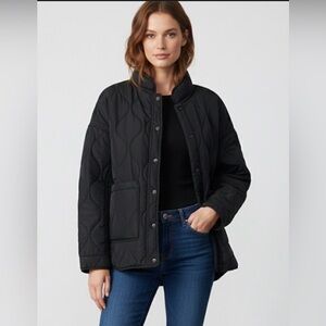 NWT!! Lucky Brand Women's Black Quilted Puffer Jacket Size 2X